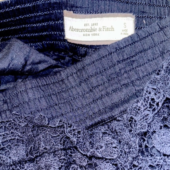 Abercrombie & Fitch Navy Blue Lace Shorts - Picture 7 of 10